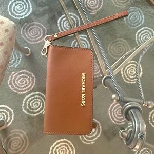Michael Kors Brown Wristlet